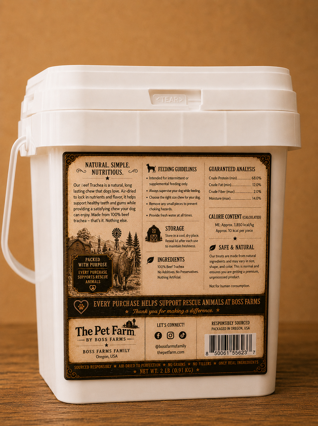 Beef Trachea Bucket