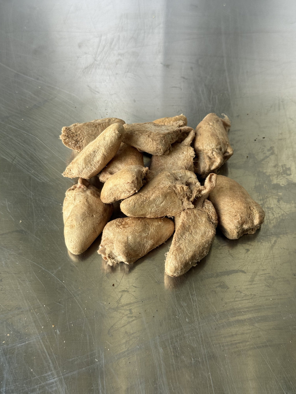 Chicken Heart Dog Treats — the treats, shown loose (1 of 2)