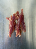 Duck Jerky Dog Treats — the treats, shown loose (1 of 2)