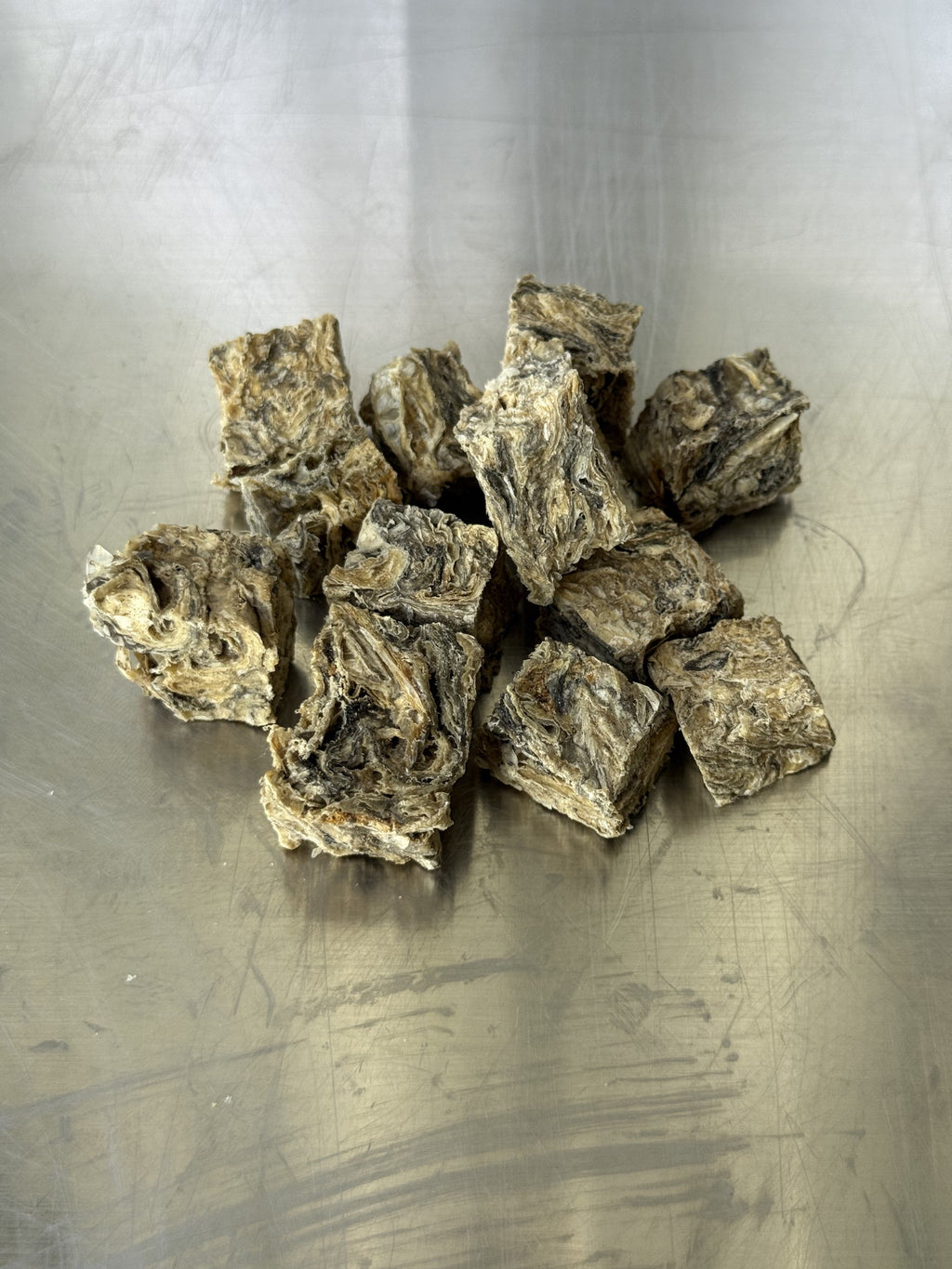 Fish Chunks Dog Treats — the treats, shown loose (1 of 2)