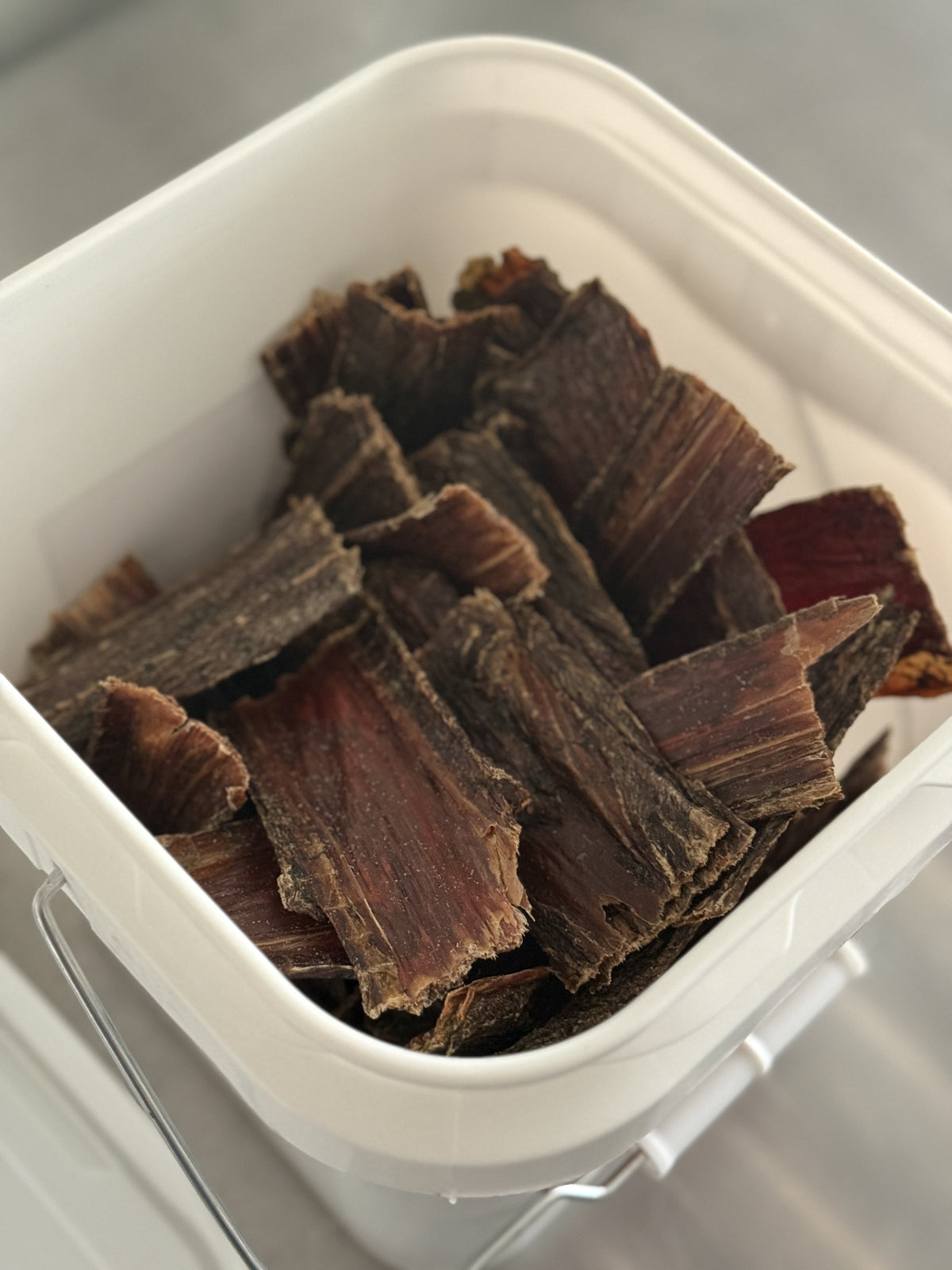 Ox Esophagus Bucket — the treats, shown loose (1 of 3)