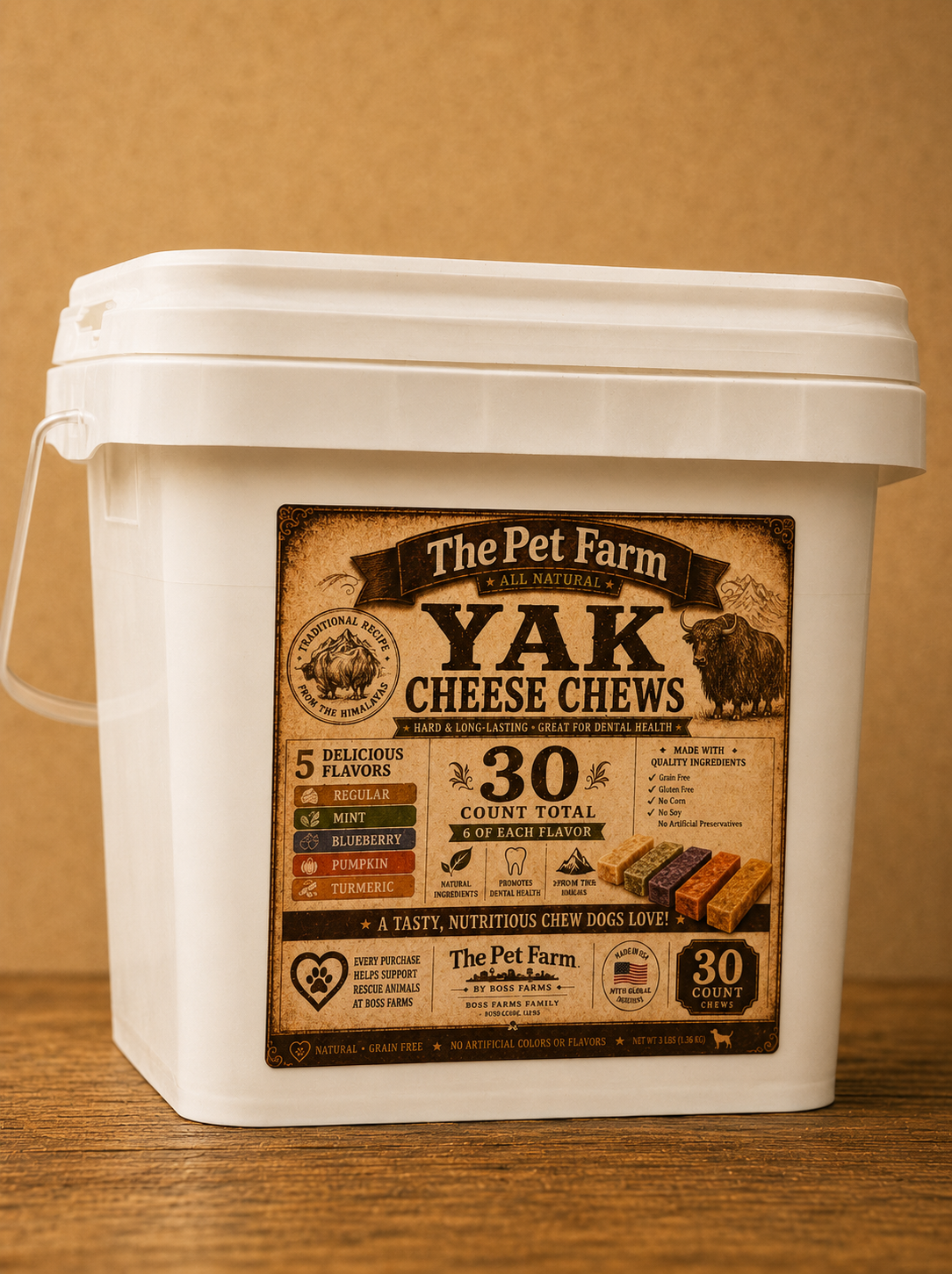 Yak Chews Bucket